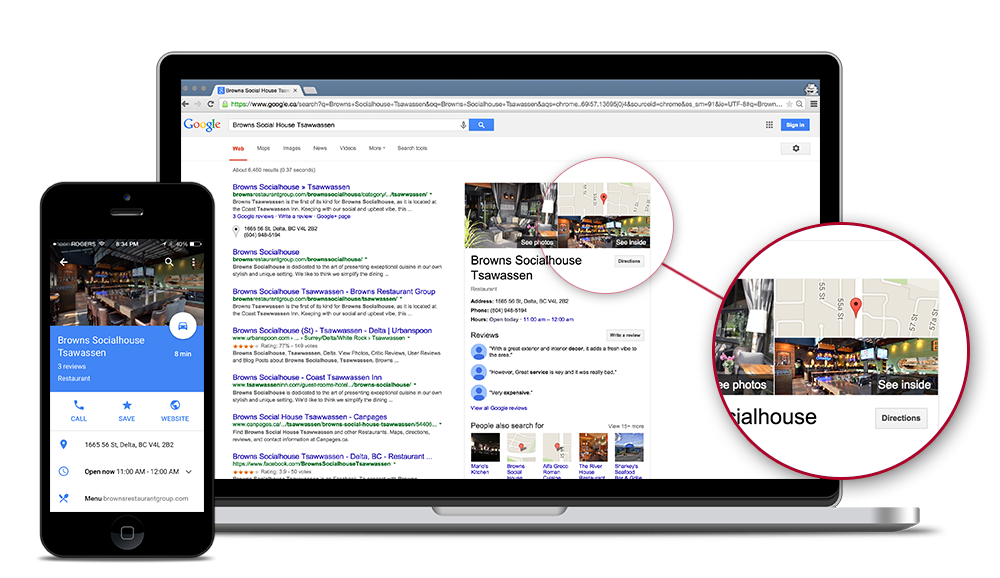 Google Business in the Search Results